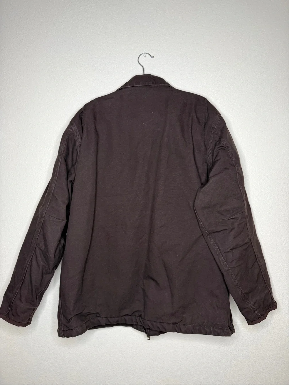 Carhartt Men's Bartlett Loose Fit Washed Duck Sherpa-Lined Coat XL Dark Brown